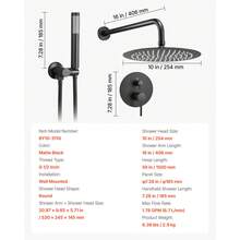 Soffioni doccia fissi - Mattschwarz Rund 10 Zoll - Visualizzare 6
