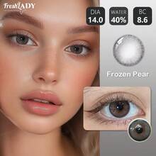 FRESH LADY Kính áp tròng Freshlady 1 cặp 14.00mm, màu nâu/xám/xanh tự nhiên, mềm mại và thoải mái, phù hợp cho trang điểm mắt và sử dụng hàng ngày. - 0 - Xem 4