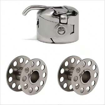 1pc Shuttle Box And 2pcs Metal Shuttle Suitable For Singer Household Sewing Machine Sewing Accessories Tools