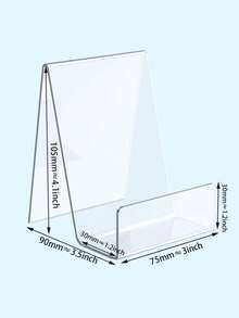 2/4pcs Acrylic Bookshelf - Crystal Clear, Modern Display Rack For Showcasing Books, Magazines, Menus, Photo Albums - Ideal For Home, Office Or Commercial Use - Multicolor - View 6