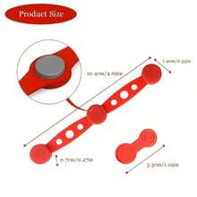 Clips en silicone pour friteuse à air 464°F - Conception à connexion rapide, maintient fermement le papier sulfurisé et les doublures, convient à toutes les friteuses à air avec bords de panier magnétiques, sans rayure et facile à nettoyer, accessoires pour friteuse à air Clips magnétiques Silicone - Multicolore - Voir 2