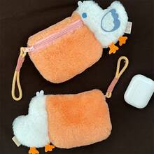 1pcs  Creative Long Mouth Pelican Card Holder Coin Purse Pendant Large Capacity Coin Earphone Stationery Bag Storage Bag Keychain Pendant Accessories - Ví đựng tiền xu Pelican - Xem 7