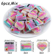 6颗，3种不同款式的硅胶装饰珠混合装，适用于DIY手工手链、串珠笔、包包吊坠等，采用硅胶材质，坚固耐用。