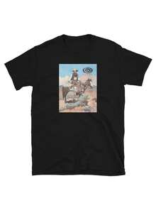 Colt Firearms, Cowboy, 2nd Amendment, Patriotic, Printed T-Shirt - 黑色 - 查看 1