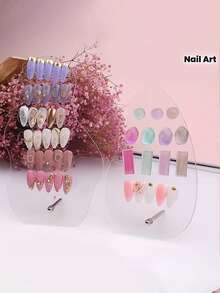 Asymmetrical Shaped Acrylic Nail Display Stand - For Nail Stickers And Color Card Display, Nail Display Board, Used For Unique Nail Designs - Color Sample Card Template - Multicolor - View 2