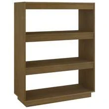 Étagère/séparateur de pièce vidaXL, couleur miel, 80 x 35 x 103 cm, en pin massif - Tabac - Voir 4