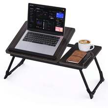Adjustable Laptop Desk For Bed,Bed Table For Laptops,Laptop Stand For Beds,Lap Desk Foldable Bed Desk For Laptops And Writing,Portable Beds Tray Table With Cup Holder - màu đen - Xem 1