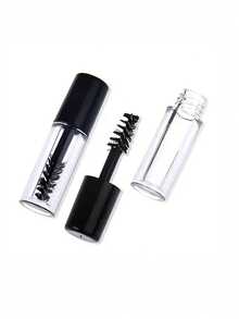 3/2/1pc Mini Travel Mascara Dispenser Bottles With Brushes - Leak-Proof Portable Cosmetic Containers, Suitable For Mascara, Liquid Foundation, Serum, Etc., Transparent Glass Design, Perfect For Travel Essentials - Multicolor - View 3