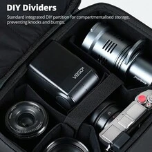 AMBITFUL Om Cube 5/8/12L Camera Insert Bag, DSLR Lens Messenger Crossbody Organizer Pouch, Padded Handbag Suitable For Canon, - Black - View 7