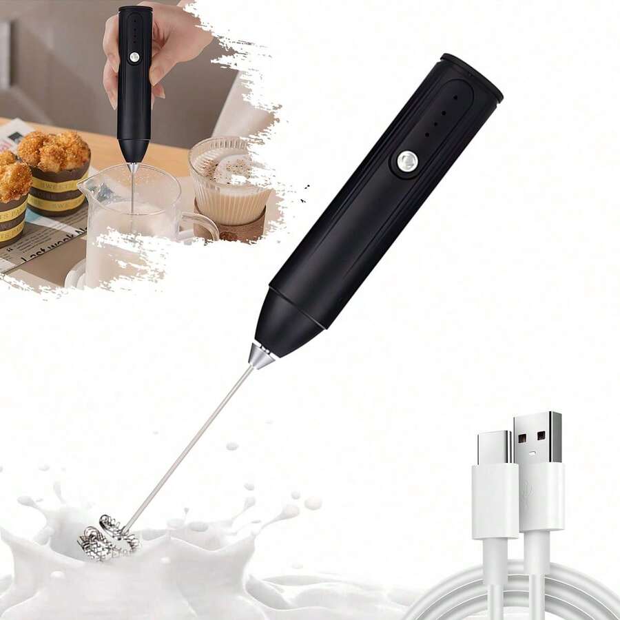 USB Rechargeable Electric Hand Mixer, Mini Cream Egg Beater For Baking, Coffee Stirrer, Milk Frother, Outdoor Food Blender, Single Head Adjustable Milk Foamer, Kitchen Essential Tool, Handheld Mixer For Baking, Small Kitchen Gadget, Mini Egg Beater, Compact Whisk, High-Efficiency Milk Frother, Wireless Egg Beater, Electric Milk Frother For Baking, Cleaning Assist Tool, Bar Set, 300mAh - Nhiều màu - Xem 1