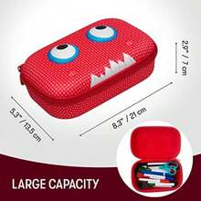 ZIPIT Beast Estuche para lápices para niños | Estuche de gran capacidad | Estuche escolar para niñas y niños (Rojo)(Red) - Multicolor - Ver 3