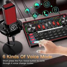 Popular G3 Audio Mixer For Podcast Equipment Bundle,Live Sound Card For Streaming,Audio Interface DJ Mixer Sound Card/Board Condenser Microphone For Gaming Video Content Creator Christmas Birthday Entertainment Gifts - G3-Q8 - 查看 3