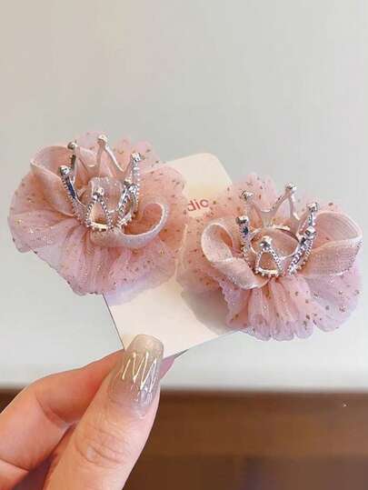 1 chiếc kẹp tóc hình vương miện mini, phụ kiện tóc vương miện công chúa phù hợp cho bé gái, kẹp tóc nơ lưới 3D, phụ kiện tóc cho váy áo ngày lễ (Chỉ bao gồm thẻ trưng bày)