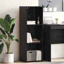 Bibliothèque vidaXL aspect chêne noir 40 x 30 x 114 cm Matériau à base de bois - Noir - Voir 2