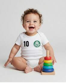 Baby Bodysuit, Children's Clothing, Soccer Teams, Brazilian Clubs, Bodysuit - 棕櫚樹 - 查看 3