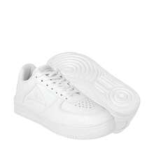 Tenis Pirma Joven Niña Niño Unisex Simipiel Blanco Deportivos Running Casual Ligeros Transpirables Antiderrapantes Zapatos Niña para Caminar Escuela Diario Comodos Moda Urbana Primavera Verano 5002-1 - Blanco - Ver 1