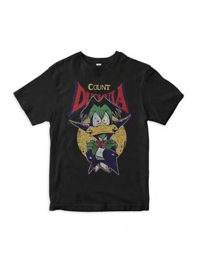 Camiseta retro del Conde Drácula, camiseta con estampado de guitarra de rock, camiseta casual de manga corta para primavera, verano y otoño, un gran regalo, adecuada para actividades al aire libre de primavera y verano, la elección ideal para amantes de la moda, talla estándar para hombre lista para usar, camiseta casual de manga corta de moda para hombre.