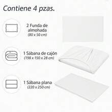 AMOROSA Sheet Sets With Pillowcases - White - View 8