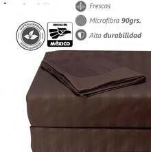 AMOROSA Sheet Sets With Pillowcases - Coffee Brown - View 3