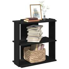 Estantería vidaXL con 3 baldas, negra, 60x30x60 cm, material a base de madera. - Negro - Ver 1