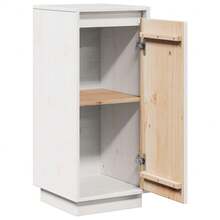 Aparador vidaXL Branco 31,5x34x75 cm em Madeira Maciça de Pinheiro - Branco - Ver 7