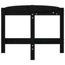 Table basse vidaXL noire 118 x 63 x 45 cm en pin massif - Noir - Voir 7