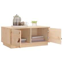 Table basse vidaXL 80x50x35 cm en pin massif - Tabac - Voir 6