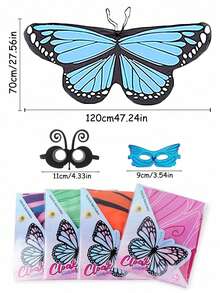 1pc Butterfly Cape, Angel Butterfly Wings, Party Costume, Children's Stage Performance, Gift For Kids And Teens, Festival Clothing Prop - Multicolor - View 5