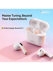 REMAX TWS-10i True Wireless Bluetooth Earbuds: Bluetooth 5.0, Stable Connection, Fully Compatible With Apple, Huawei, And Android Devices, Worry-Free For Daily Use, Stable Connection Within 10 Meters. - White - View 3