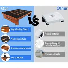 R-Love Taburete Versátil de un Paso para Adultos y Personas Mayores Goideizante Portátil y Reente Platama de 450 s para Uso en Interes y Exteres Cocina ura 14 - marrn - Ver 3