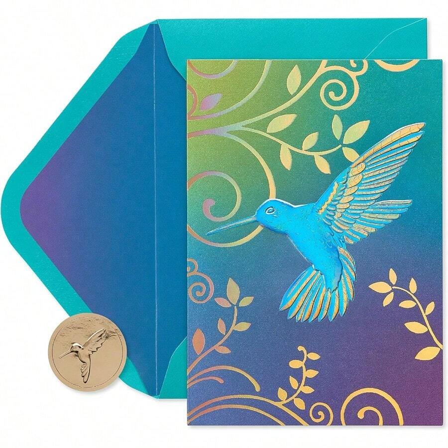 YQQ Papyrus Hummingbird Boxed Blank Note Cards 12-Count1212 - Colibrí - Ver 1