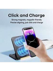 REMAX RP-W70 Multi-Device Charging Dock, Compatible With Apple, Huawei, And Android Phones. Designed Specifically For Charging Smartwatches And Earphones. Provides Stable Power Supply, Intelligently Identifies Devices, And Supports Charging With A Case On. Black. - Black - View 4