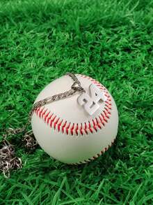 1pc Fashion 67 Number & 24 & 23 Number Pendant Necklace, Lucky Number Street Minimalist Stainless Steel Chain, Unisex Stylish Accessory - Silver - View 8