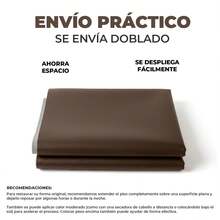 VINILMAX Tela Vinipiel Premium 140x500 cm para Tapizar Muebles y Salas, Sintético Tipo Piel con Textura Real, Tapicería de Sillones, Cabeceras, Interior Automotriz, Manualidades y Proyectos DIY, Fácil de Limpiar y Resistente, Soporte Textil Circular, Corte Previo - Marrón Chocolate - Ver 5