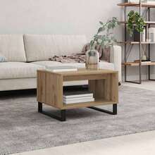 Mesa de centro vidaXL Artisan Oak 60 x 50 x 40 cm Material a base de madera - Marrón - Ver 5