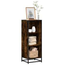 Libreria vidaXL in rovere affumicato, 40x35x107,5 cm, realizzata in legno. - Castano - Visualizzare 1