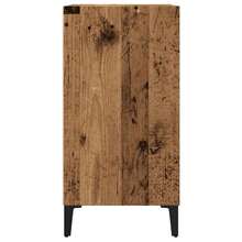 Aparador vidaXL con aspecto de madera recuperada, 57x35x70 cm, material a base de madera. - Marrón - Ver 5