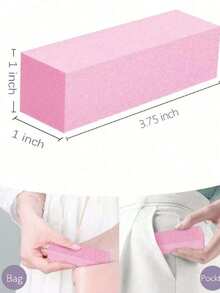 1/10/30/50/100/150/300/500個迷你指甲拋光塊，適用於壓克力指甲與天然指甲，100/180目指甲拋光塊大包裝，專業指甲拋光塊，美甲師用品 - 彩色 - 查看 7