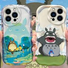 -Totoros Wave 16 15 14 Pro 13 12 11 XS X XR 8 Plus SE 2022 2020 Soft Shockproof Back Cover Funda.Accessories. - 6 - 查看 1