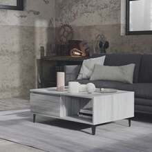 Tavolino da caffè vidaXL grigio Sonoma 90x60x35 cm Materiale a base di legno - Grigio - Visualizzare 2