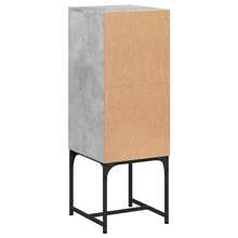 Credenza vidaXL con  in vetro, grigio cemento, 35x37x100 cm - Grigio - Visualizzare 8