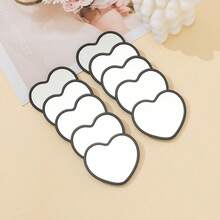 5 piezas/10 piezas/20 piezas/50 piezas/100 piezas Espejos compactos con forma de corazón, espejos de bolsillo para estudiantes, espejos de maquillaje de viaje, regalos para amigos y novias, obsequios, viajes, artículos baratos, artículos esenciales de viaje - Multicolor - Ver 3