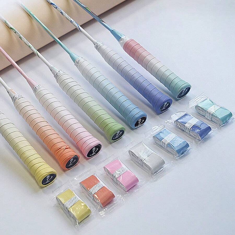 6 piezas de sobrepuño de raqueta de color degradado, agarre cómodo, absorción de impactos, adecuado para raquetas de bádminton, raquetas de tenis, varillas de pesca, manillares de bicicleta, etc.