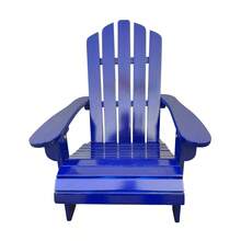 Silla roja de balancín para niños - Interior o Exterior - Adecuada para niños - Duradera RR LVVE - Azul + Madera maciza - Ver 3