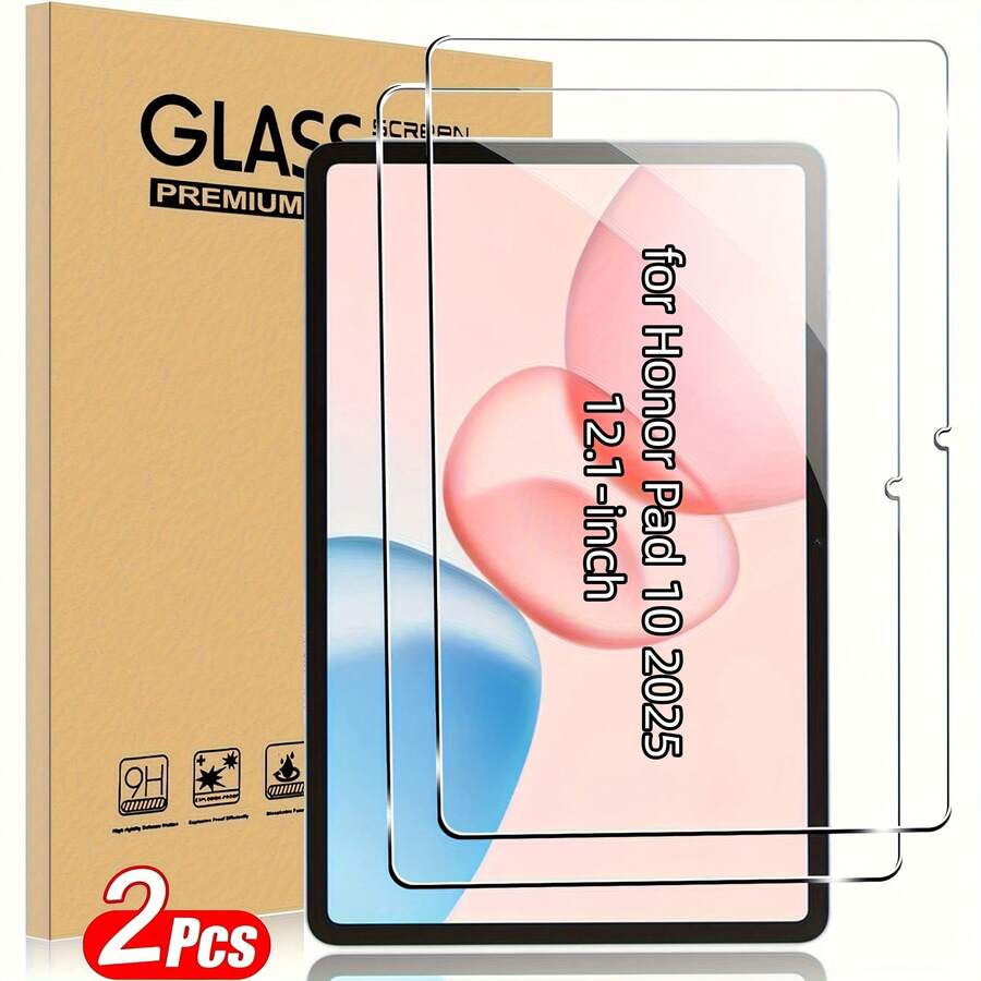 2pcs Premium Tempered Glass Screen Protector For Xiaomi Honor Pad V9/ Pad 10 /Pad 9/Pad X9a/Pad X8a/Pad X8b/ Pad X7 /Magic Pad 4/ Magic Pad 3 / /Magic Pad 2 / -HD High Definition, Anti-Scratch, Touch Sensitive, Precise Fit Full Screen Protection Film, Device Protection, Fashion Design, Perfect Fit, Durable Glass, High Quality Protective Film, Tablet Screen Protector, Tempered Glass Screen Protector, Tablet Accessories User, Tablet Care Kit, Thin Design, Durable Protection For Tablet