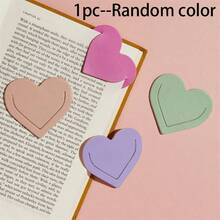 1/5pcs Heart-Shaped Faux Bookmarks - Colorful Double-Sided Bookmarks, Ideal Gift For Book Lovers, Perfect For Readers And Journal Enthusiasts (Random Color) - MultiWarna - View 11