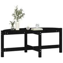 Table basse vidaXL noire 118 x 63 x 45 cm en pin massif - Noir - Voir 1