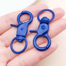 5/10pcs Colored Coated Snap Hooks With O-Rings, Metal Keychain Accessories For DIY Charms. - One Size Fits All - View 20