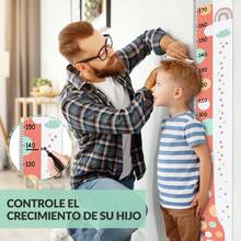 MX   HomeChi Tabla de Crecimiento para Niños Regla de Gráfico de Altura de Lona Colgante y Extraíble para Medición de Estatura con Dibujo de Jirafa para Bebés Niños Ideal para Decoración de Pared de Habitación y Guardería - Jirafa - Ver 4