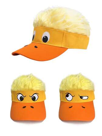 1pc Funny Novelty Yellow Duck Decorated Baseball Cap, Costume Hat For Stage Performance, Party, Street Fashion